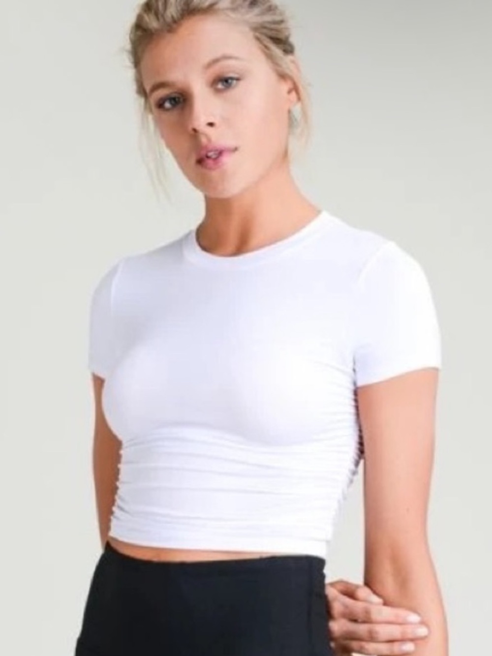 Lululemon All It Takes Ribbed Short Sleeve Ruched Side T-Shirt, Size 2 Women’s